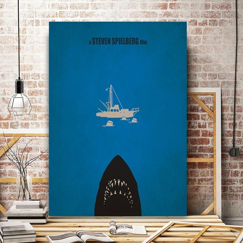 Steven Spielberg Filme Minimalistisches Poster Der Soldat James Ryan Der weiße Hai Film Sammlerstücke Wandkunst Leinwand HD Druck Heimdekor Malerei