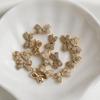 14K Goud Gevuld Zirconium Strik Knoop Afstandhouders Kralen voor DIY Sieraden Ketting Maken