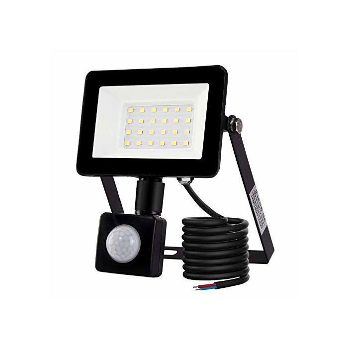 Projecteur LED extérieur - AIMOONSA - 20W - Détecteur de mouvement - IP66 - 6500K