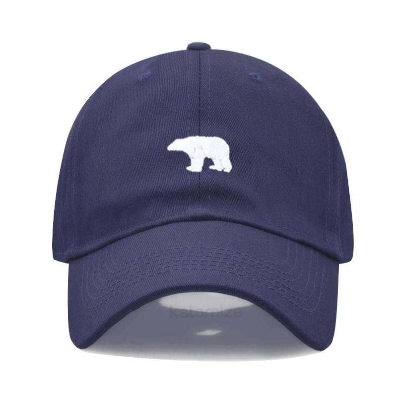 Little Bear Embroidery Baseball Cap For Women Men Fashion Adjustable Soft Washed Cotton Dad Hat Unisex Classic Golf Caps