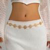 KunJoe Boho Golden Sun Waist Belly Chain for Women Summer Sexy Bikini Belt Adjustable Body Chain Festival Jewelry Accessories