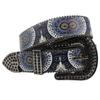 Gothic Design Full Of Rhinestone Print Belt Hip Hop Punk Jeans Accessories Pu Leather Belt