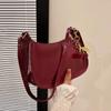 Yogodlns Sac à Bandoulière Vintage Rétro pour Femmes Cuir PU Aisselle Crossbody Dames Sac à Main Décontracté Portefeuille avec Pendentif Cerise