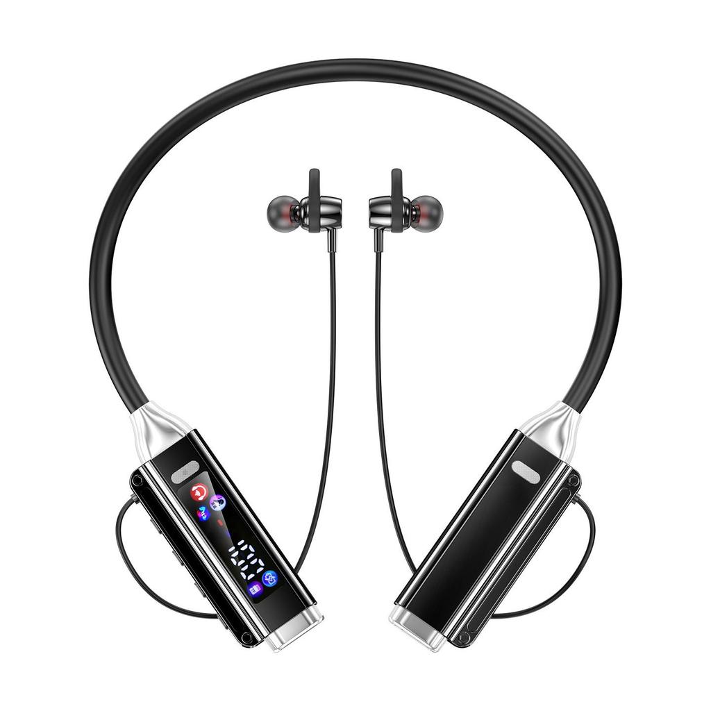 2026 Wireless Neckband Earphones: Heavy Bass, Long Standby, Bluetooth, Remote-Controlled Neck-Hanging Air Conditioner for Sports.