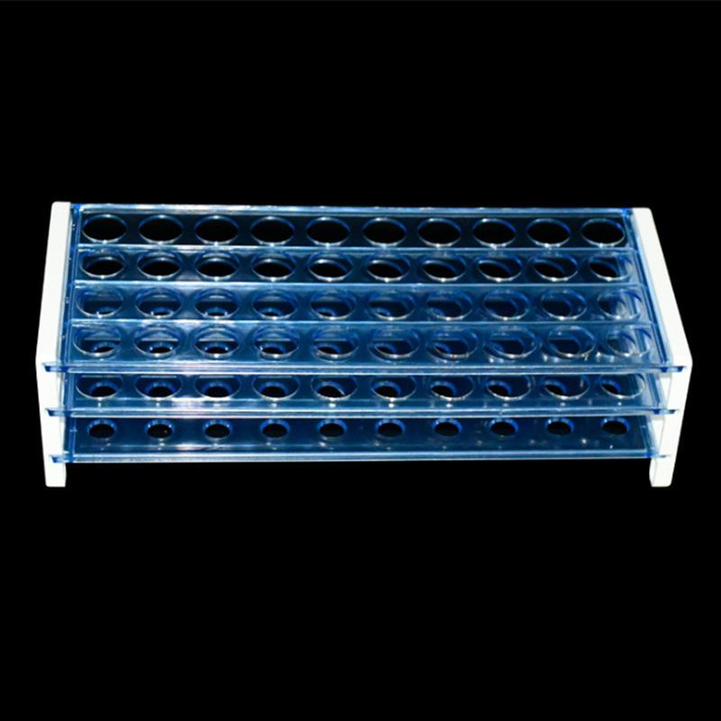 Blue Laboratory Tube Rack: 13mm (50 Slots), 16mm (50 Slots), 18mm (40 Slots) for Centrifuge & Blood Collection Tubes