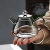 Conical Teapot Handle Kettle, Household Teaware, Thickening High Borosilicate Glass Teapot with Filter, Heat-resisting Punch Ket