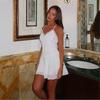 Early Spring New European and American Sexy V-neck Suspender Cross Strap Backless Lace Edge Waist Solid Color Temperament Dress