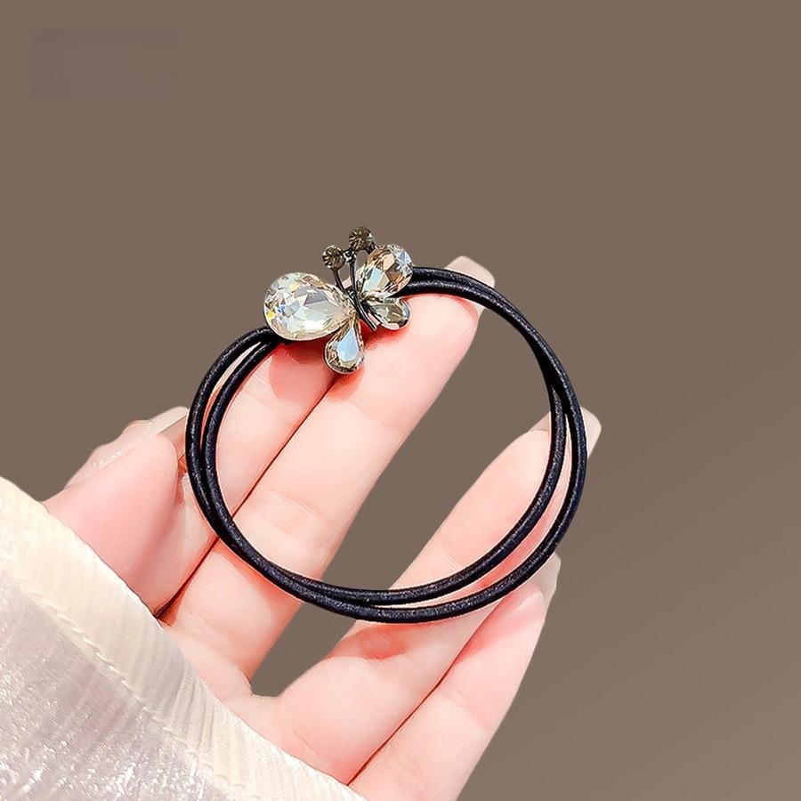 Coreean Retro Ochi de Pisică Stras Floare Elastic de Păr Bandă Elastică