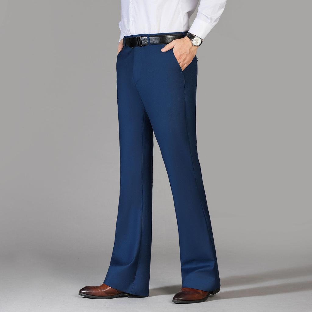 Men's Plus Size Flared Dress Pants Business Office Trousers