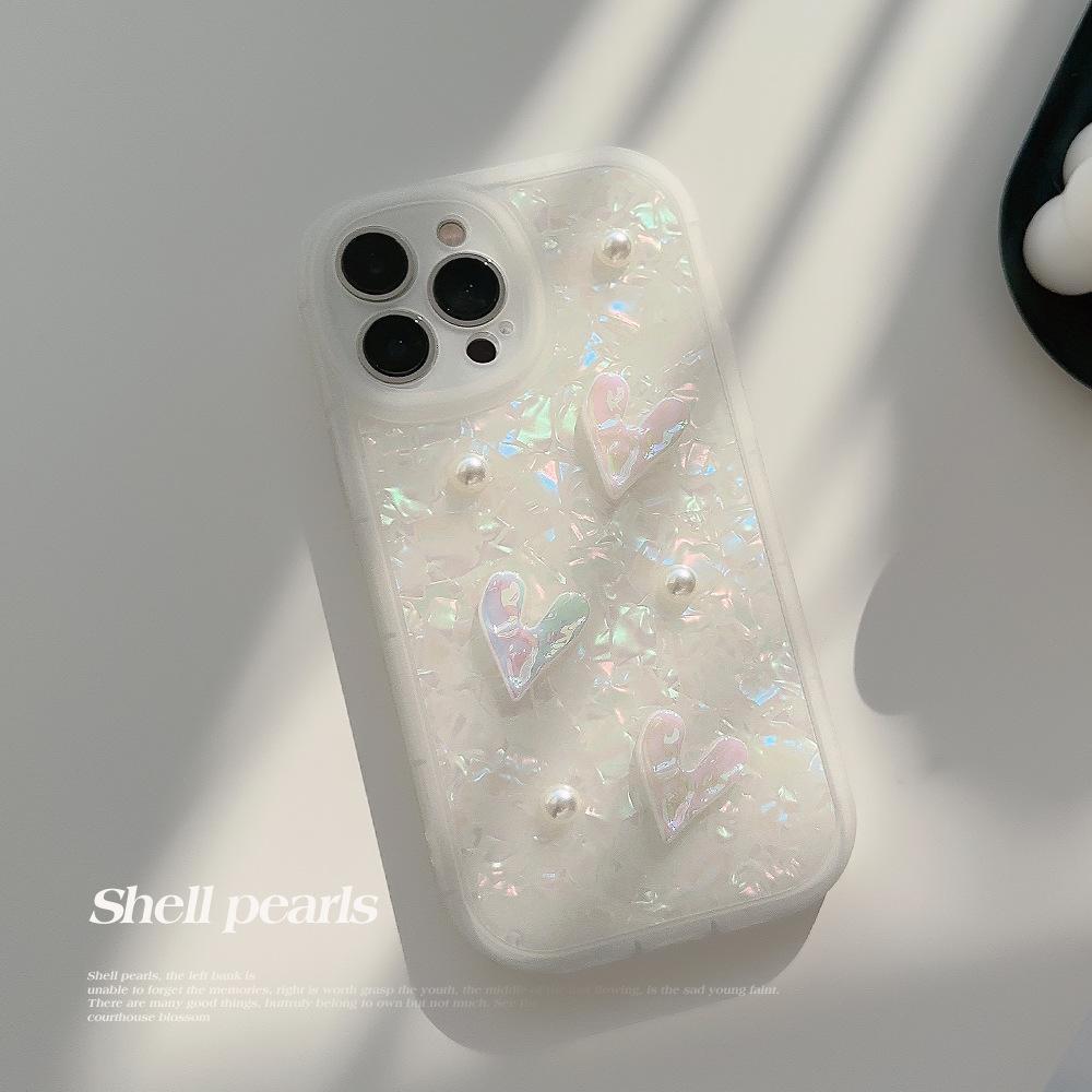 Shell Three Dimensional Love 15 Promax Suitable for IPhone Mobile Phone Case Apple 13 Simple 11 Suitable for 16 Soft Shell 14