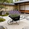 Retro Iron Planter Flower Container Wheelbarrow Flowerpot For Entrance Living Room Garden Patio Yard And Balcony Display