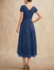 2026 Elegantes Spitzen-Patchwork-Abendkleid in Übergröße