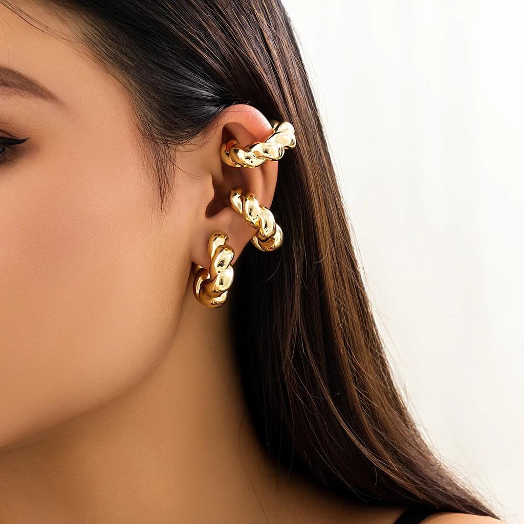 Small Cute Round Ear Clips Earrings for Women Trendy Charms Mini False Earrings Without Pins Accessories Fashion Jewelry Female