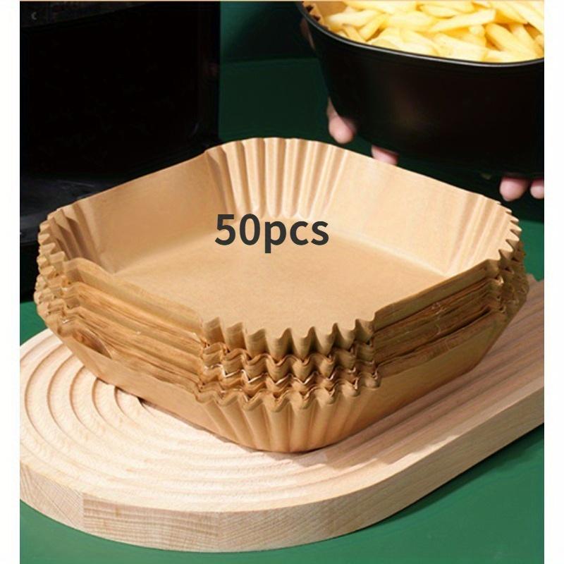 

50/100 шт., одноразовая бумага для фритюрницы, антипригарная бумага для выпечки, круглые бумажные вкладыши для фритюрницы, бумажные кухонные аксессуары