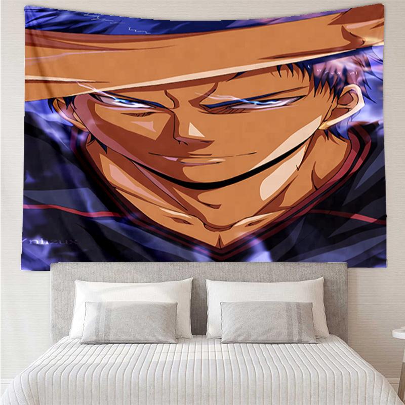 Kurokos Basketball Wandteppich für Schlafzimmer Ästhetik Klassenzimmer Wandbehänge für Wohnzimmer Studentenwohnheim Büro, Ideales Kreatives Geschenk