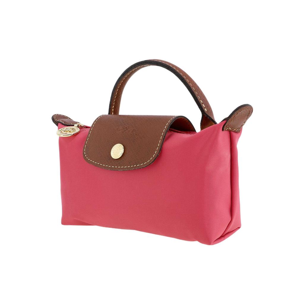 Longchamp Le Pliage Borsa in Tela con Manici Corti Chiusura a Bottone Automatico e Zip Borse da Donna Rosso Melograno 34175089P76