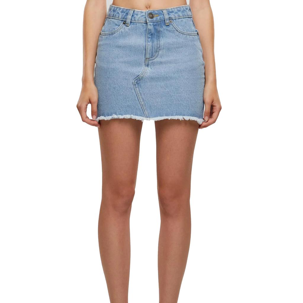 Urban Classics Dame/Damer Denim Tung Mini Skjørt