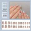 Silver Blue Glitter Pearl Bow Removable Short Nail Art Stickers