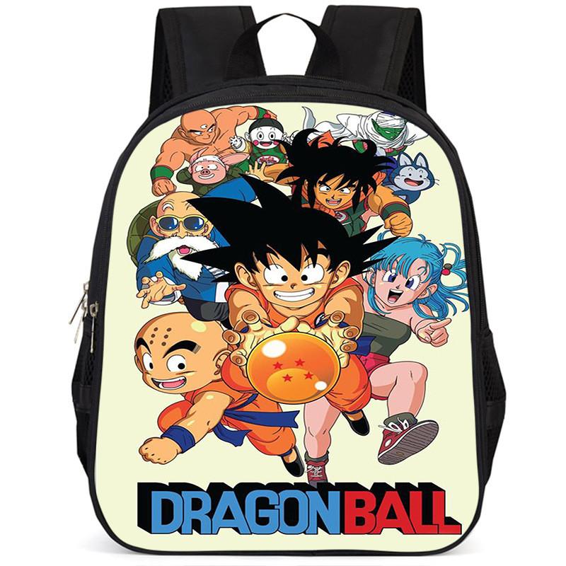 Durable Oxford Cloth Dragon Ball Backpack For Boys And Girls 15-inch Capacity