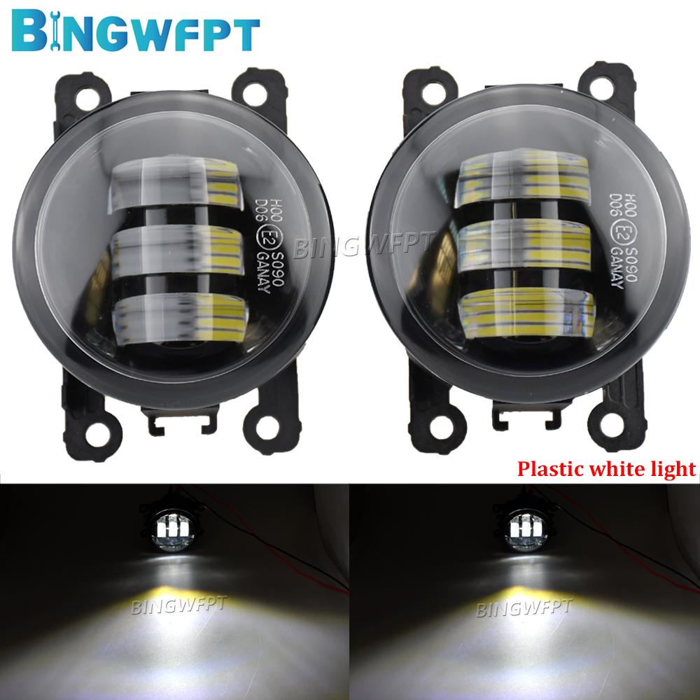 1Pair Fog Light For Jeep Cherokee KL 2014 2015 2016 Fog Lamp Assembly H11 LED 12V Headlights Daytime Running Light