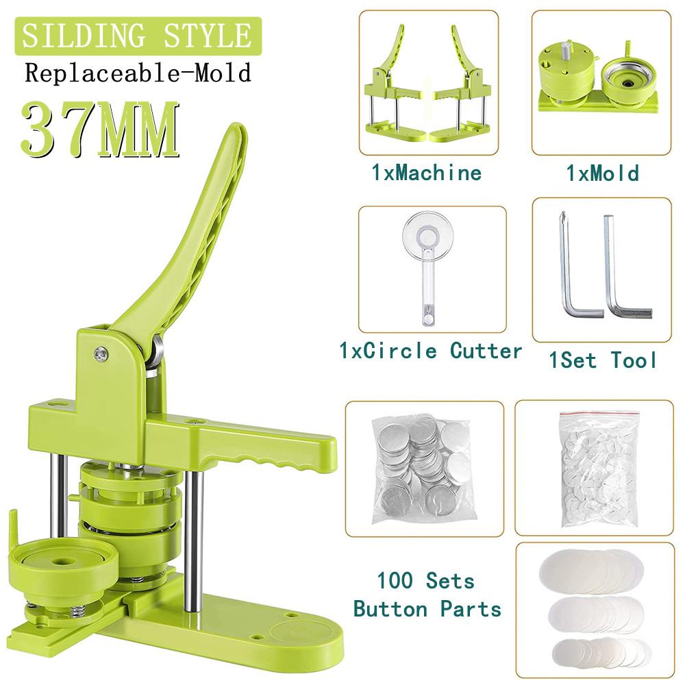Conjunto de Crachás 25/32/37/44/58MM Máquina Doméstica de Fazer Botons com Alfinete Pequena Máquina de Fazer Crachás DIY