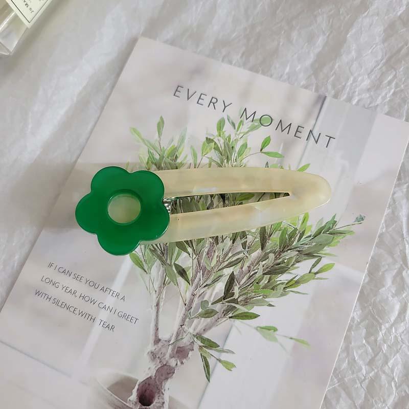 Korean Style Acetate Flower Hairpin: 2025 New Duckbill & Side Clip for Children