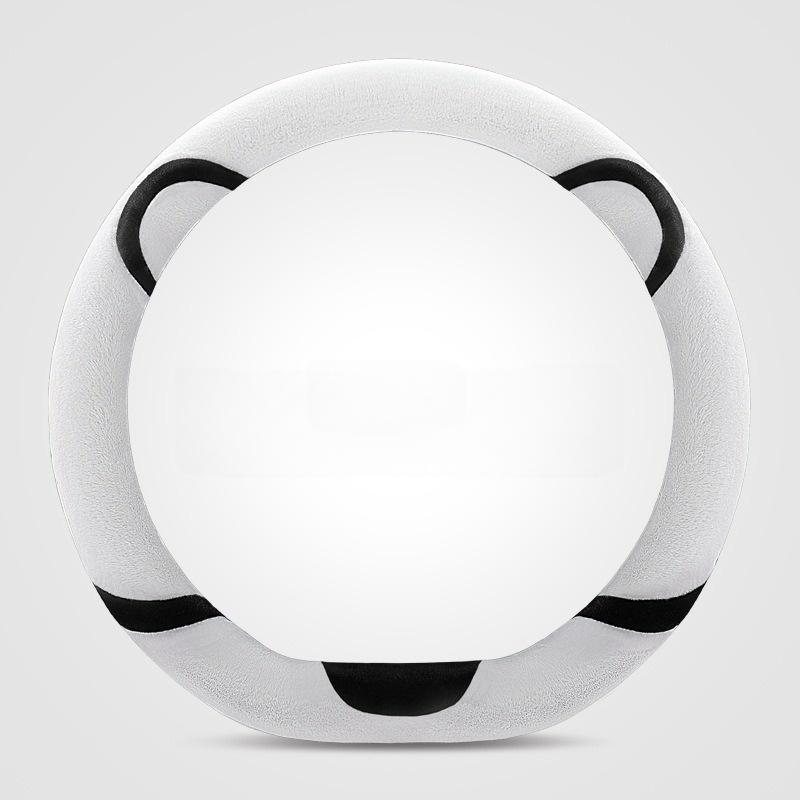 Customizable Plush Cartoon Steering Wheel Cover For Cars Soft And Cozy Winter Style
