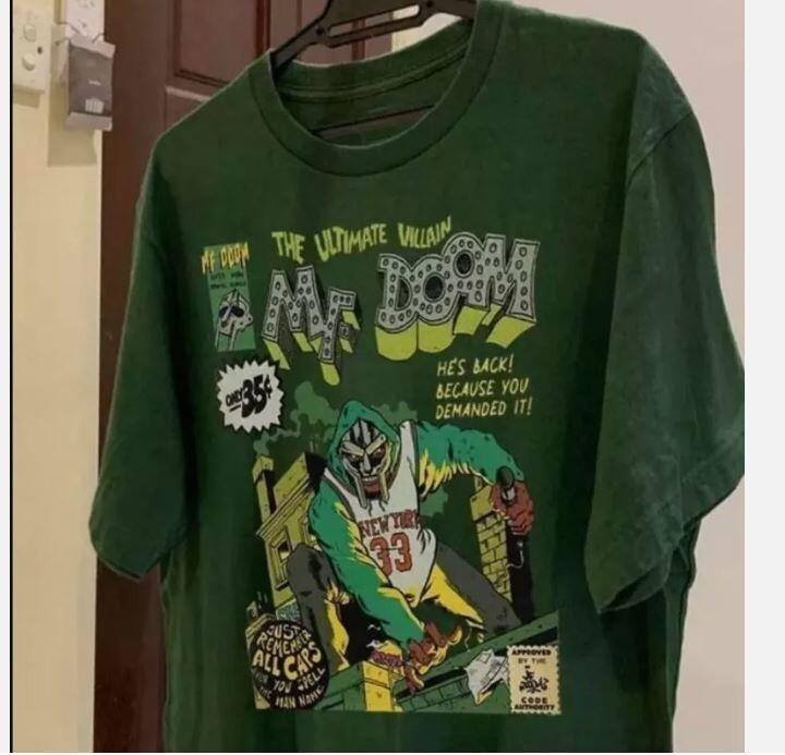 26 MF Doom T-shirt Retro 90_s Hip Hop Rap Tour Forest Green tee Doom Unisex T-Shirt XXL