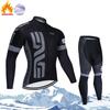 Winter Cycling Clothes, Fleece Long-sleeved Suits, Men's and Women's Warm and Fleece Cycling Clothes