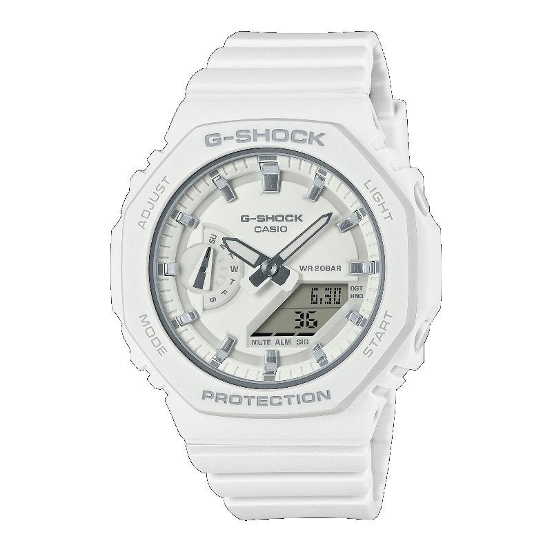 

Casio G-SHOCK Men s Resin 200M Water Resistant Analog Shock Resistant Quartz Watch GMA-S2100-7A белый