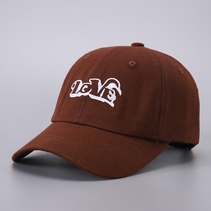 

Versatile LOVE Embroidered Letter Baseball Hat Adjustable Men s and Women s Duck Tongue Hats Suitable for Outdoor Sunscreen Adjustable кавовий
