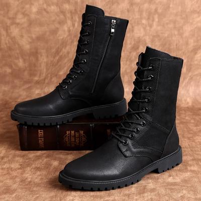 Men Winter Platform Snow Boots Motorcycle Boots Genuine Leather Men Classic Shoes Warm Luxury Motorcycle Footwear Casual Shoes