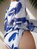 Women's High Waist Bikini 3-Piece Set with Long Shirt - European & American Style 2025 Swimwear