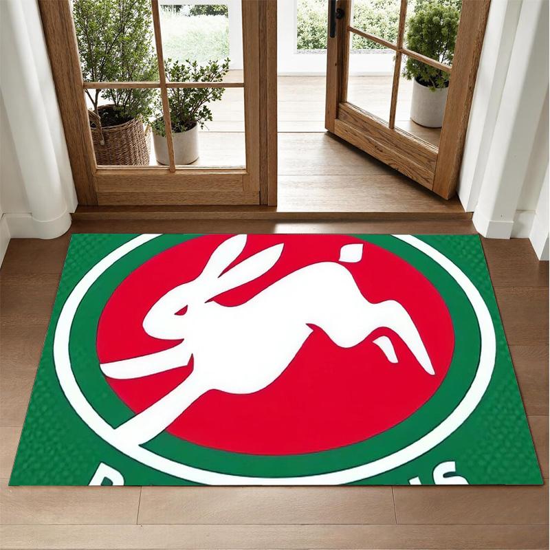 South Sydney Rabbitohs Design Crystal Velvet Rug Soft Decorative Mat for Bedroom Entrance