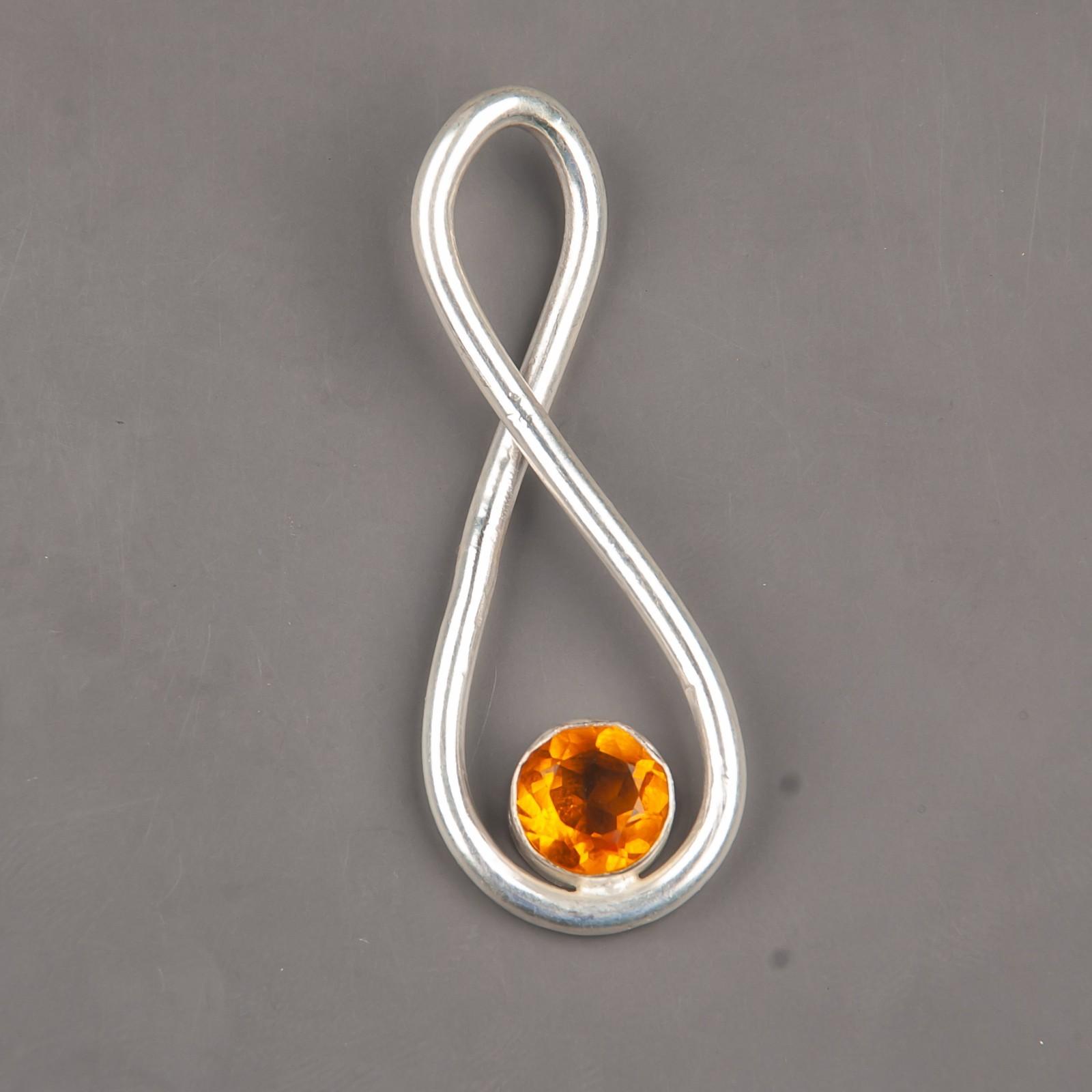 

Citrine Gemstone 925 Sterling Silver Jewelry Handmade Pendant 1.66 Gift For Her PP-20-8