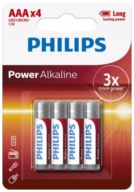 Philips Power Alkaline X4 Aaa Batteries
