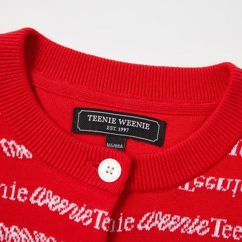 Teenie Weenie Women's Little Bear Letter Knitted Cardigan