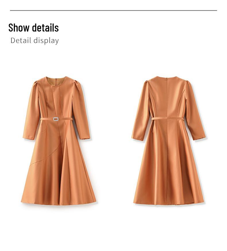Slimming French Style A-line Belted Dress