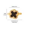 Four-leaf clover rotatable copper-plated real gold ring women's fashion versatile ring light luxury jewelry
