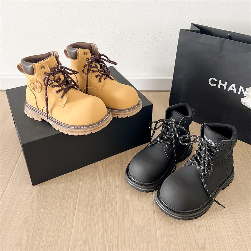 Queen Fan retro British style platform Martin boots women's 2025 new summer with skirt rhubarb short boots