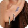 Gold-Plated Brass Hoop Earrings Fashion Set - European & American Design
