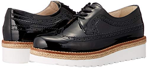 Bontre Women's Jute Platform Lace-Up Shoes, Black, Size 22.5cm, 05702BLK35