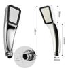 300Hole Chrome Ultra Strong Pressurized Shower Head Square Handheld Pressurized Shower Head Water Saving Shower Head