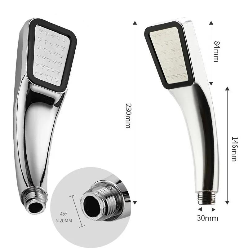 300Hole Chrome Ultra Strong Pressurized Shower Head Square Handheld Pressurized Shower Head Water Saving Shower Head