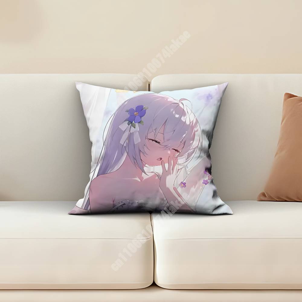 Blue Archive Shirasu Azusa Sofa Couch Pillow Cover Cushion Case Home Bedroom Decoration