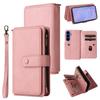 Skin Feel Zipper Cards Solt Wallet Flip Leather Phone Case For Samsung S26 Ultra S25 Plus S24 A26 A17 A07 Kickstand Strap Cover