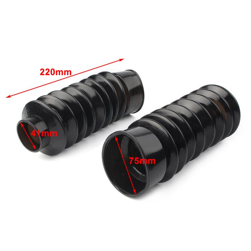 Universal Motorcycle Front Fork Boots Gators Covers Rubber Fit For Harley Softail FXST Dyna FXDWG FXWG 39mm/41mm/49mm