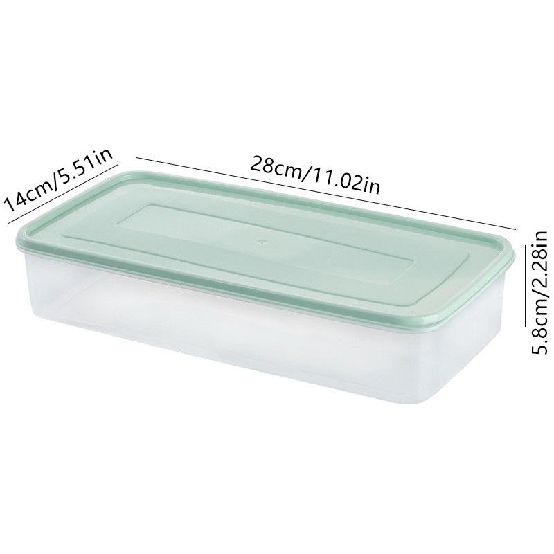 

1 шт. Прямоугольный контейнер для хранения в холодильнике с крышкой, пластиковый прозрачный герметичный контейнер большой вместимости для хранения свежих продуктов