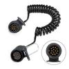 Car 13 Pin Coiled Cable 3 Meter Trailer Cable PVC Robust Electric Cable And Socket Socket Trailer Cable