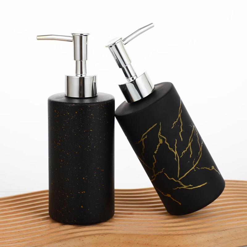 OIMG Marble Pattern Glass Soap Dispenser